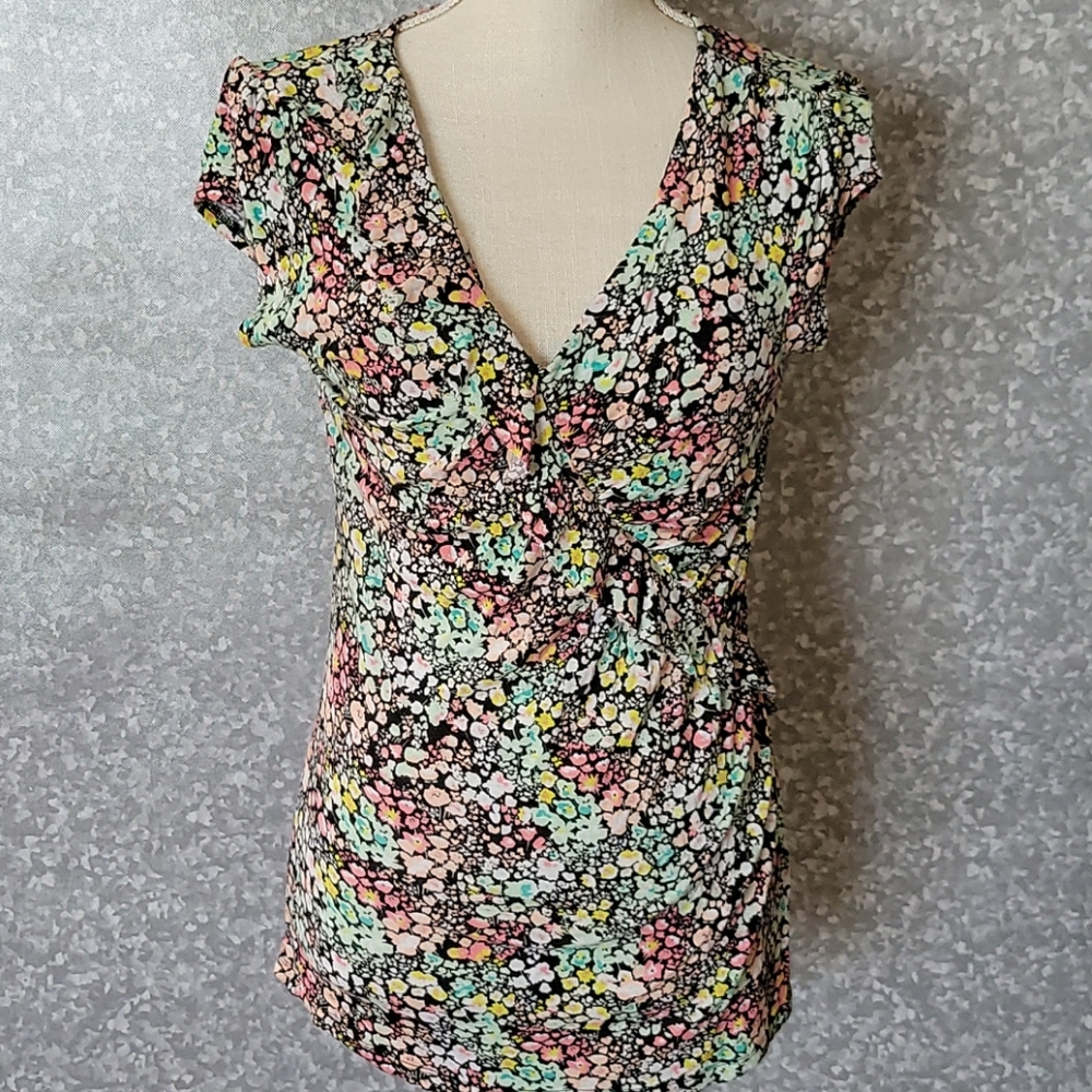 Candies floral knit blouse size xl